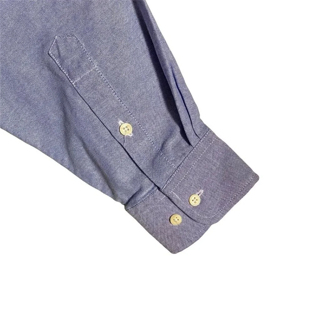 Deansgate Men's Blue Long Sleeve Button Down Shirt Neck 16.5 - Picture 6 of 9